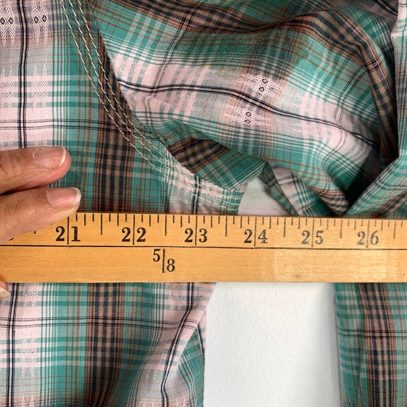 True Religion Western Button Up Plaid Pearl Snap Long Sleeve Shirt 3XL. - Picture 7 of 7